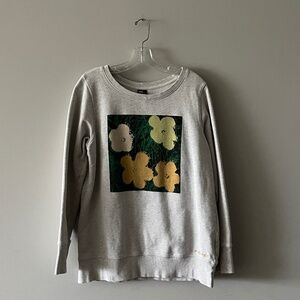 Uniqlo Andy Warhol Floral Sweatshirt - Grey - L